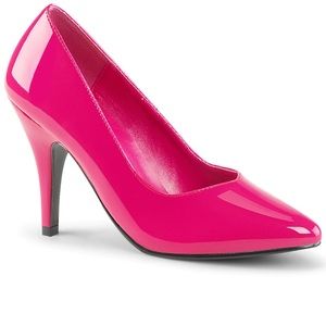 New Dream 420 Hot Pink Patent Pump Shoe 4" Heel Size US 12